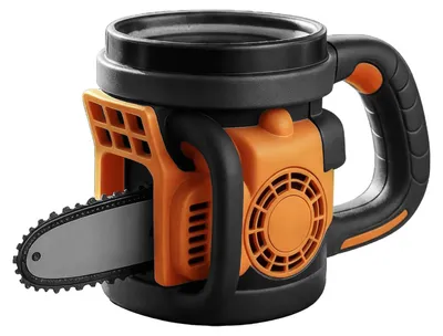 Becher mit Deckel, 500 ml, Orange, Vintage Design