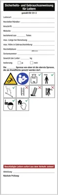 Produktbild von Dreifke® Sicherheits- und Gebrauchsanweisung für Leitern allgemein, Folie, 70...