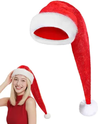 Imagen del producto de Gorro de Navidad para adultos, de color rojo, talla única, ideal para la época navideña