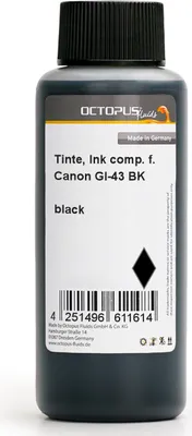 Produktbild von Nachfülltinte für Canon GI-43 BK Pixma G 540, G 640 MegaTank schwarz  250 ml