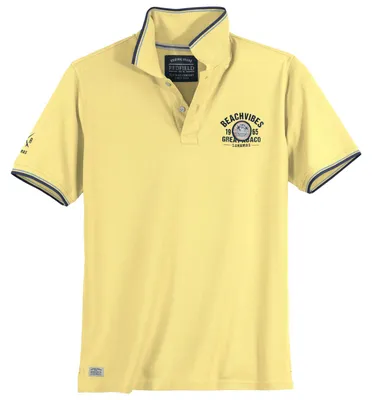 Produktbild von Redfield Poloshirt Übergröße hellgelb Beachvibes
