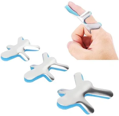 Produktbild von Fingerstutz Splint - 3er Fingerstutz - Geradehalterungsstütze - Fixierungs - Hammerstütze mit Schwamm
