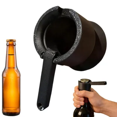 Produktbild von Flaschenöffner mit Kapselwerfer, lustiges Party Gadget für Bierflaschen, kompakt & tragbar, Geschenkidee für Männer, Bar & Zuhause
