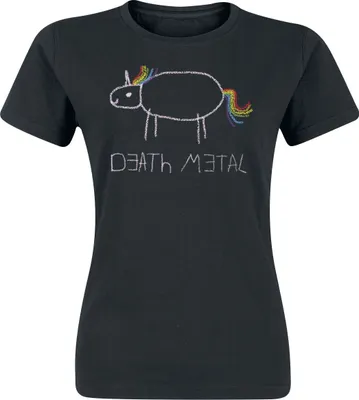 Produktbild von Death Metal T-Shirt Damen TitelLogo schwarz XL