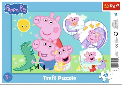 Obrázok produktu pre Puzzle ramkowe 15 elementów - Najmilsza świnka Peppa Pig