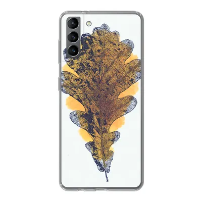 Produktbild von MuchoWow® Handyhülle Schutzhülle Hülle für Samsung Galaxy S21 Plus Aquarell - Orange - Eichenblatt Silikon Softcase Handy Hülle - Handy-Tasche