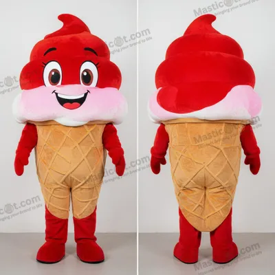 Immagine prodotto di Maschera MASTICOT Gonfiabile a Forma di Gelato Rosso Cremisi