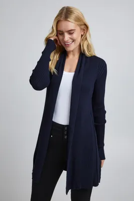 Produktbild von fransa FRZubasi Damen Lange Strickjacke Feinstrick Cardigan Longstrickjacke