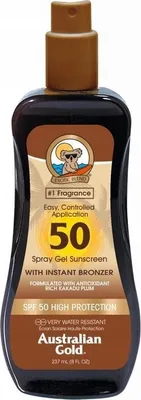 Obrázek produktu pro Australian Gold SPF 50 gelový opalovací krém ve spreji s bronzerem - 237 ml