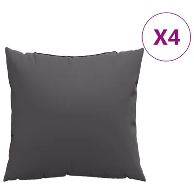 Image de vidaXL Coussins de canapé 4 pcs. Anthracite 60x60 cm Tissu