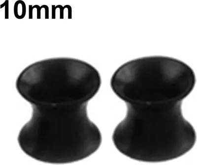 Produktbild von Ohr Expander Mode Körper Piercing Schmuck Silikon Männer und Frauen Ohr Tunnel Messgeräte für Geburtstag Party-Schwarz,10 mm