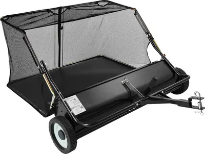 Produktbild von Rasenkehrmaschine - Laubkehrmaschine für Aufsitzmäher - Kehrbreite 122 cm - Auffangnetz 566 L - Einstellbare Kehrhöhe - Laubsammler - Für Rasentraktor