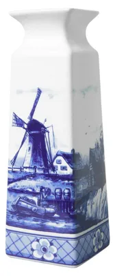 Immagine prodotto di Heinen Delfts Blauw – Vaso quadrato, decoro paesaggistico, piccolo