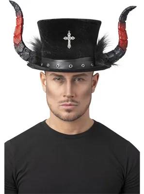 Produktbild von Smiffys - "Deluxe" Zylinderhut für Herren/Damen Uni SM1724 (Einheitsgröße) (Schwarz/Rot)