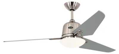 Zdjęcie produktu dla Energooszczędny wentylator sufitowy z oświetleniem i pilotem Eco Aviatos 132 cm chrom szczotkowany / srebrnoszary