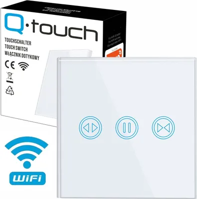 Produktbild von Glas Touch Jalousie Rolladenschalter Wandschalter  Schalter LED weiß