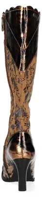Produktbild von Laura Vita Damen Schnürstiefel mit floralem Muster Alcbaneo 158, Größe:40 EU, Farbe:Braun