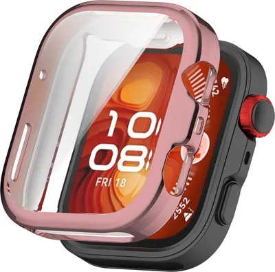 Produktbild von Für Huawei Watch Fit 4 Electroplated Full Cover TPU Smart Watch Schutz Hülle Pink