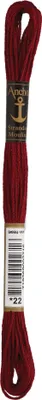 Produktbild von Anchor Sticktwist 4635000-00022 dunkelrot Stickgarn, 100 % Baumwolle
