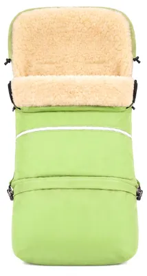Produktbild von Baby-Joy Fußsack FINN XXL -110cm- Kinderwagen Winterfußsack Thermofußsack Buggy Winter Universal Winterfußsack für Kinderwagen und Buggy - Farbe: 09 Hellgrün, KI-generiertes Bild