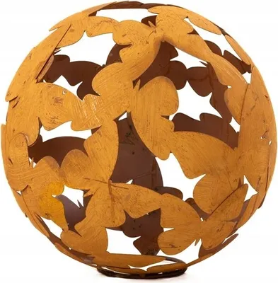 Immagine prodotto di Mappamondo da giardino Lampada decorativa per candele in acciaio corten arrugginito Mappamondo da esterno 27 cm