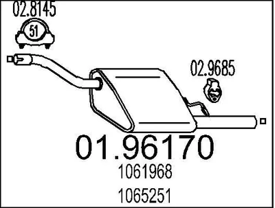 Produktbild von MTS 01.96170 Endschalldämpfer für FORD FOCUS Kombi (DNW) Auspuff