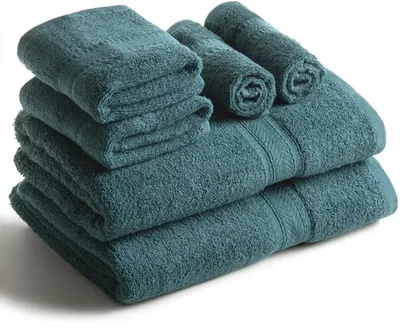 Produktbild von Unyqoos s® Handtuchset aus weicher Baumwolle für Badezimmer- und Wellness-Entspannung, 6-teilig
