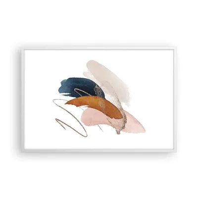Produktbild von Gerahmtes Poster - Weißer Rahmen - Die Farben Abstraktion Stück - 91,5x61 cm - Wand Bild - Wanddeko - Wandbilder - Kunstposter - Wandposter - Bilderrahmen - Bilder - Kunstdruck - P2WAA91x61-5100