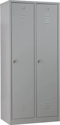 Produktbild von Gürkan Spind lichtgrau 103971, 2 Schließfächer 80,0 x 50,0 x 180,0 cm