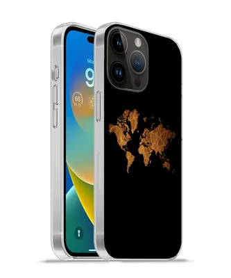 Produktbild von MuchoWow® Handyhülle Schutzhülle Hülle für Apple iPhone 14 Pro Max Weltkarte - Schilf - Karte Silikon Softcase Handy Hülle - Hardcover