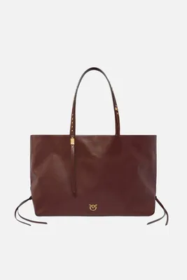 Zdjęcie produktu dla Torebka PINKO shopperka Cabas CL Bag z metalowymi detalami
