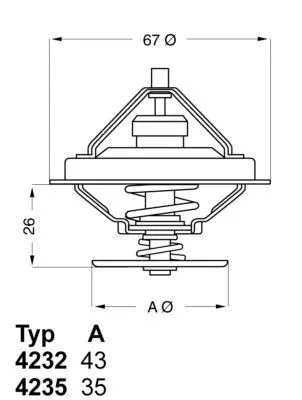 Produktbild von WAHLER Thermostat Kühlmittel 80°C für BMW 3 Limousine (E36) 3 Limousine (E30) 3 Coupe (E36) 5 Limousine (E34) 3 Cabrio (E30)