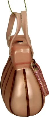 Imagen del producto de Adorno para el árbol de Navidad, 9 cm, figura de bolso de mano de vidrio, color rosa