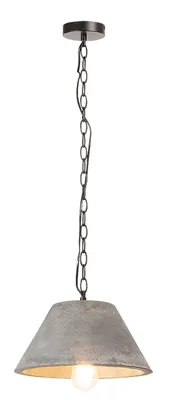 Image de Suspension Duncan en métal concrete gris / couleur béton Ø30cm H:15cm