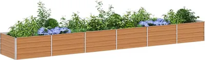 Produktbild von Maison Exclusive - Hochbeet Hellbraun 480 x 80 x 45 cm Verzinkter Stahl