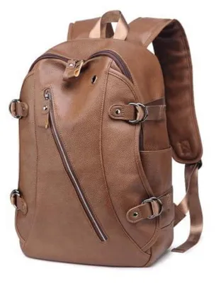 Produktbild von Rucksack Herren Damen Wasserdicht PolyurethanDunkelbraun Tagesrucksack Laptop-Tasche Outdoor Camping