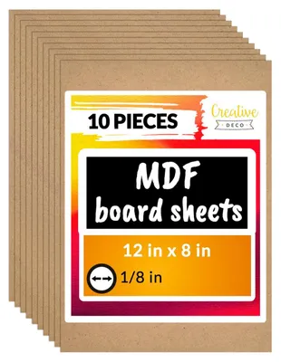 Productafbeelding van Creative Deco 10 x A5 MDF - Plaat, 148 x 210 x 3 mm