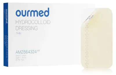 Zdjęcie produktu dla Plaster hydrokoloidowy, duży, 5 x 10 cm, grubość 0,3 mm, wodoodporny, 10 sztuk
