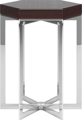 Luxus Art Deco Beistelltisch, Art Deco Beistelltisch Dunkelbraun Silber, Luxury Art Deco Side Table, Art Deco Style Side Table Dark Brown Silver