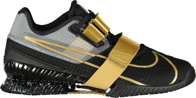 Zdjęcie produktu dla Buty do podnoszenia ciężarów Nike Romaleos 4, czarne i złote, rozmiar 40 (EU) Czarne i złote, rozmiar 40 (EU)