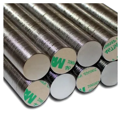 Produktbild von 20 selbstklebende Neodym-Magnete NdFeB Ø18x1 mm - 1,6 KG Haftkraft