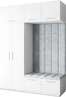 Produktbild von Masseno Garderobe-Set REMA 180/240/60 cm Modern Garderobenschrank Weiß
