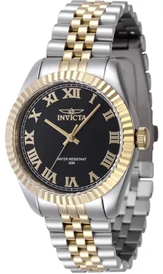 Obrázok produktu pre Invicta Specialty 47413 Dámske Hodinky - Quartz Hnací Mechanizmus - Nerezová Oceľ s Čiernym Ciferníkom - 36 mm