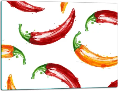 Obrázek produktu pro Skleněná deska na krájení Skleněná krycí deska varné desky Univerzální 52x40 cm pepř