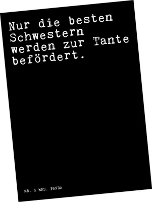 Produktbild von Mr. & Mrs. Panda Postkarte Nur die besten Schwestern... - Schwarz - Geschenk, Grußkarte, Schwester, Ansichtskarten, Tante, Postkarten, Schwesterherz, Ansichtskarte