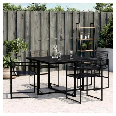 Produktbild von Gartenstühle aus Polyrattan, Schwarz, 4 Stück