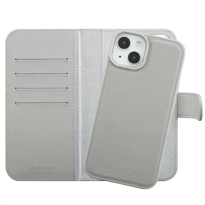 Produktbild von Selencia Olyn Abnehmbare Bookcase mit MagSafe iPhone 14 / 13 - Grau