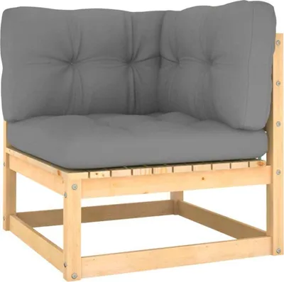 Image de vidaXL Ensemble salon de jardin 2 pièces avec coussins pin massif