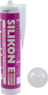 Produktbild von ARLI: Silikon 310ml transparent Universal Sanitär Bad Dusche Küche Fuge Fenster innen außen