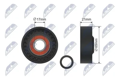 Produktbild von NTY RNK-FR-014 Spannrolle Keilrippenriemen 65mm für FORD Focus II Schrägheck (DA, HCP, DP) für VOLVO V50 (545)